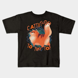 Cattitude to the Top Kids T-Shirt